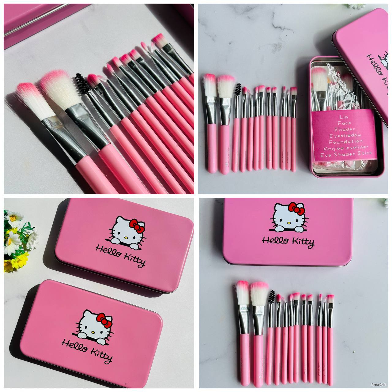 براش جعبه ای 12 تیکه Hello kitty اورجینال