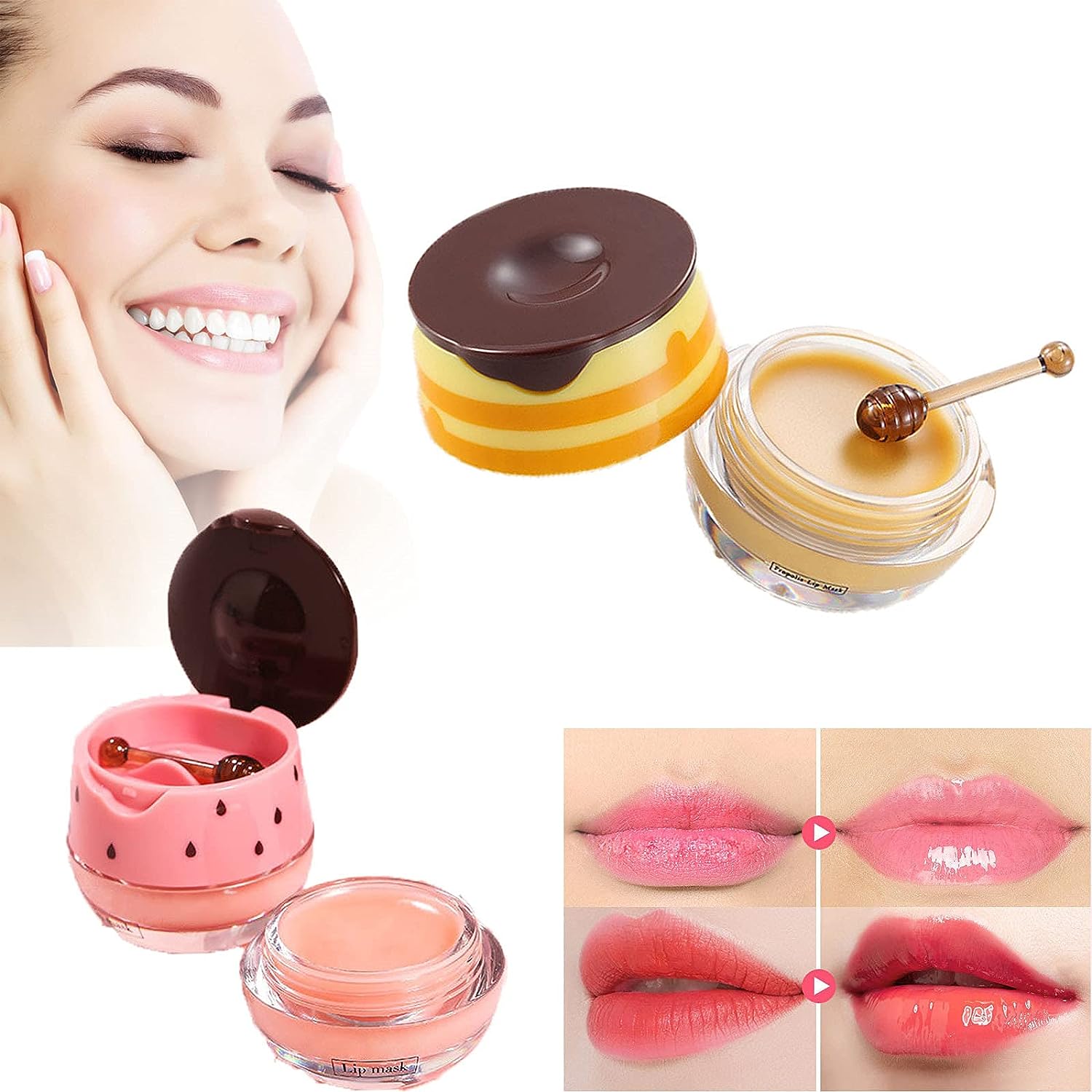 ماسک آبرسان لب عصاره عسل دیرمی بیوتی اورجینال